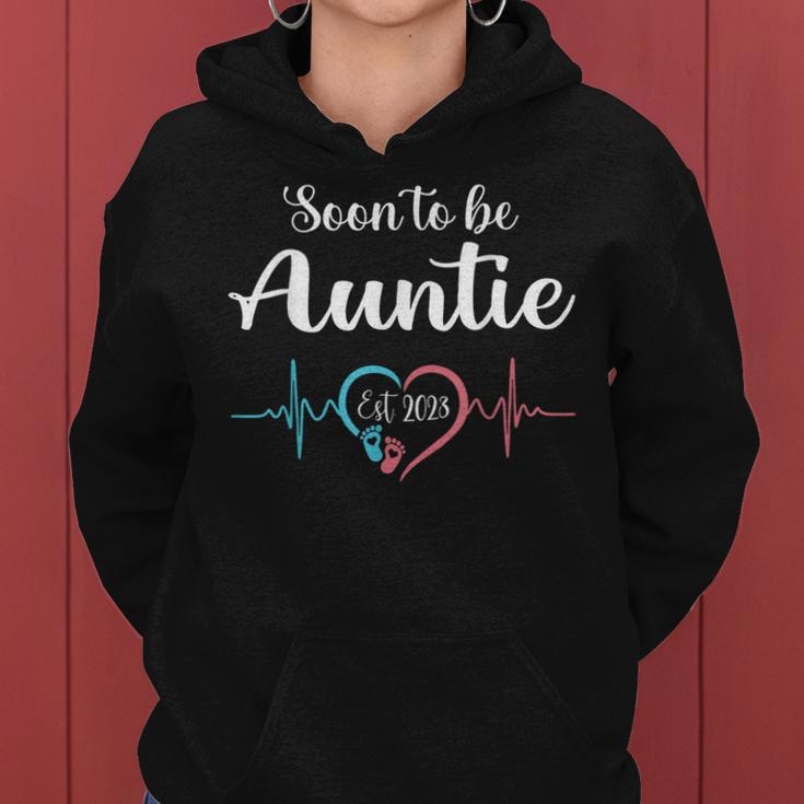 Soon To Be Auntie 2023 First Time Mom Pregnancy Announcement Women Hoodie