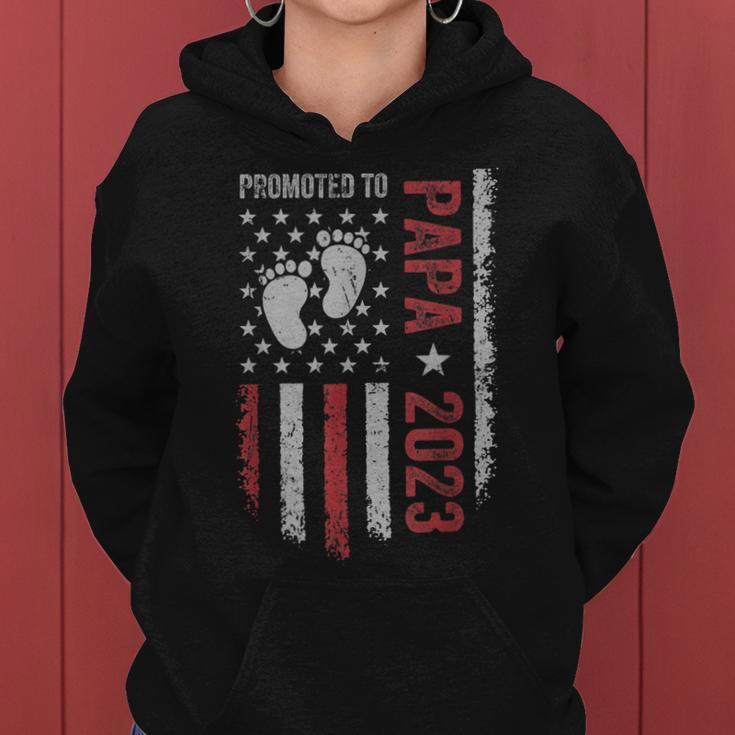 Soon To Be Papa New Dad Promoted To Daddy 2023 Women Hoodie