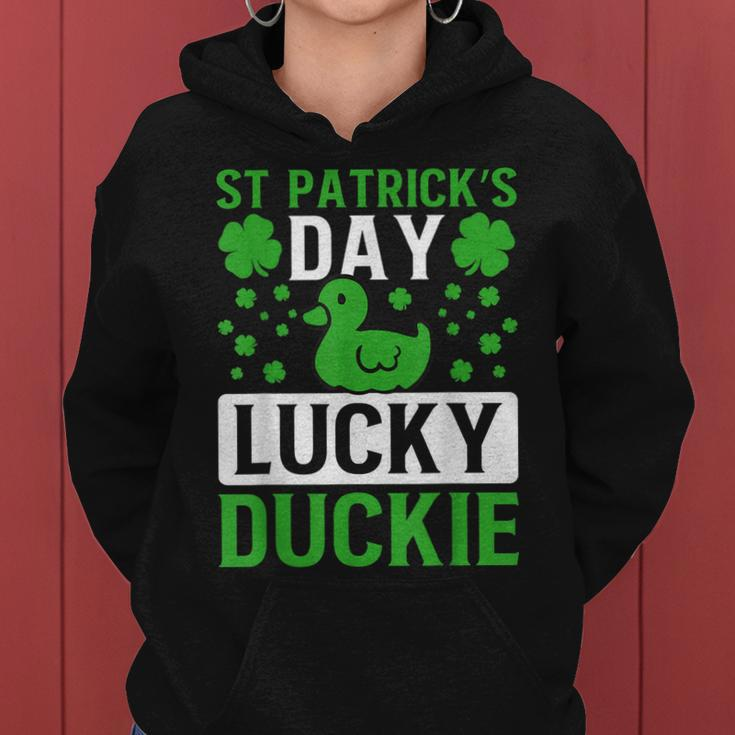 St Patricks Day Lucky Duckie Women Hoodie