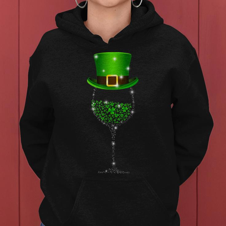 St Patricks Day Shamrock Wine For Women Men Women Hoodie