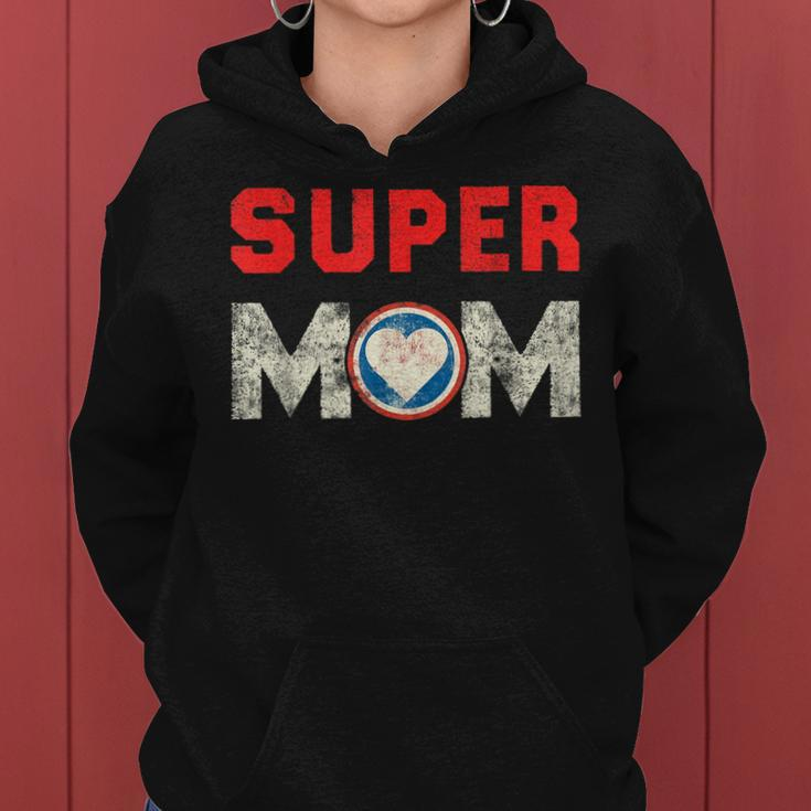 Super Mom Superheroine Mama Mother Heroine Star Sign Women Hoodie
