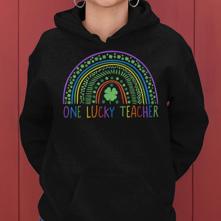 Sweet One Lucky Teacher Rainbow Teachers St Patricks Day Women Hoodie