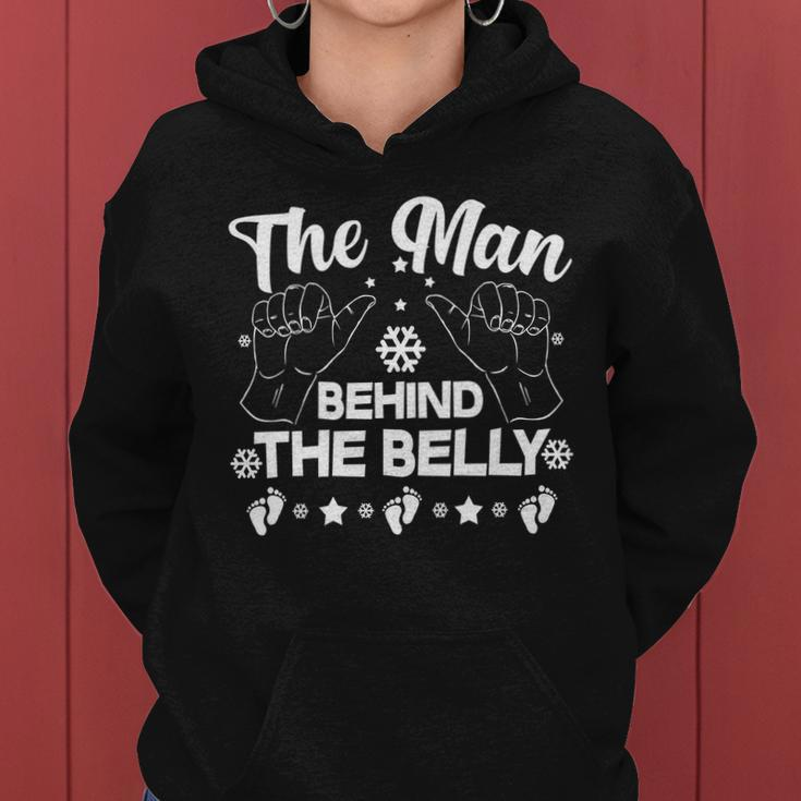 The Man Behind The Belly New Dad Women Hoodie