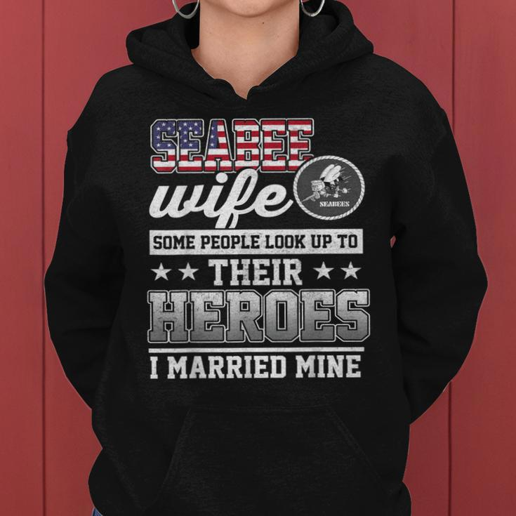 US Seabee Proud Seabee Wife Women Hoodie