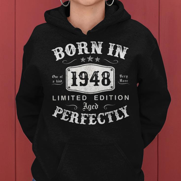 Vintage 1948 Made In 1948 75 Geburtstag Mann Frau 75 Jahre Frauen Hoodie