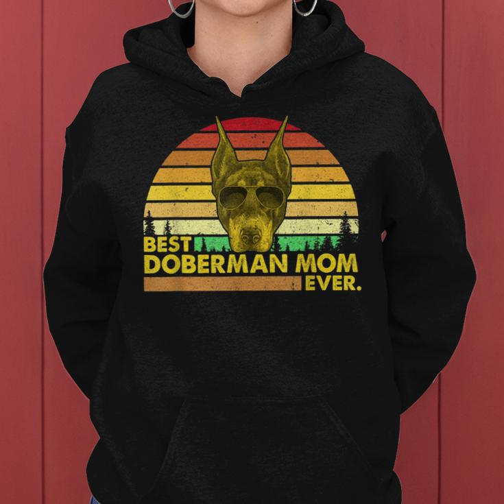 Vintage Best Doberman Mom Ever Dog Mommy Mother Women Hoodie
