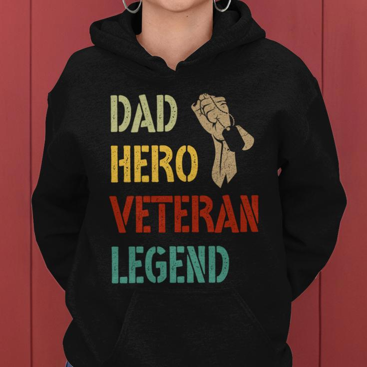 Vintage Dad Hero Veteran Legend Gift V2 Women Hoodie