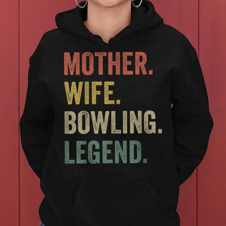 Vintage Mutter Frau Bowling Legende Retro Bowling Mom Frauen Hoodie