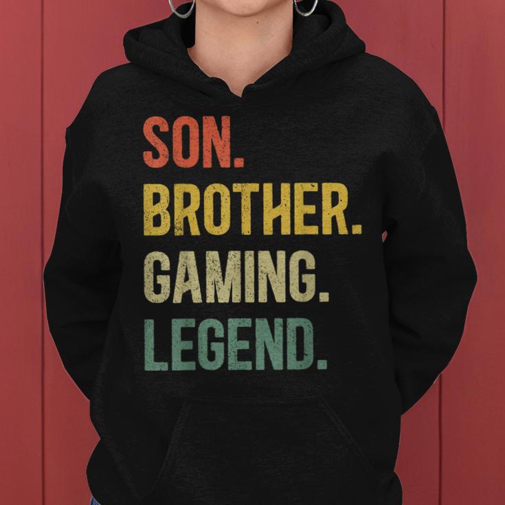 Vintage Sohn Bruder Gaming Legende Retro Video Gamer Boy Geek Frauen Hoodie