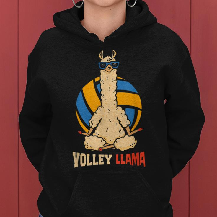 Volley Llama Sports Game Volleyball Women Hoodie