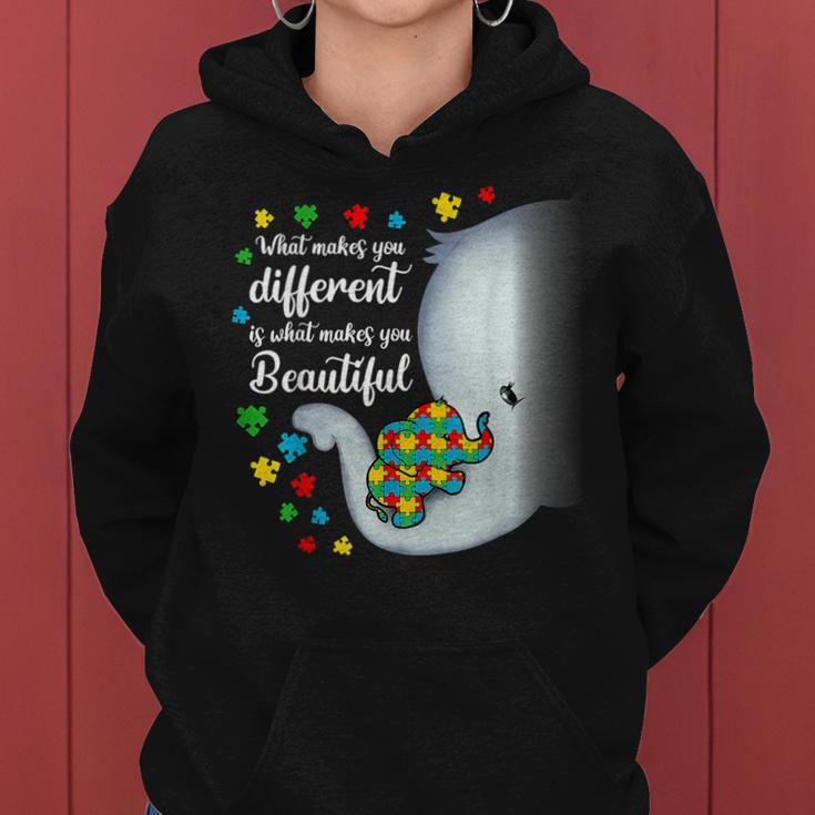 What Makes You Different Elephant Autism Mom Boys Girl Kids Women Hoodie