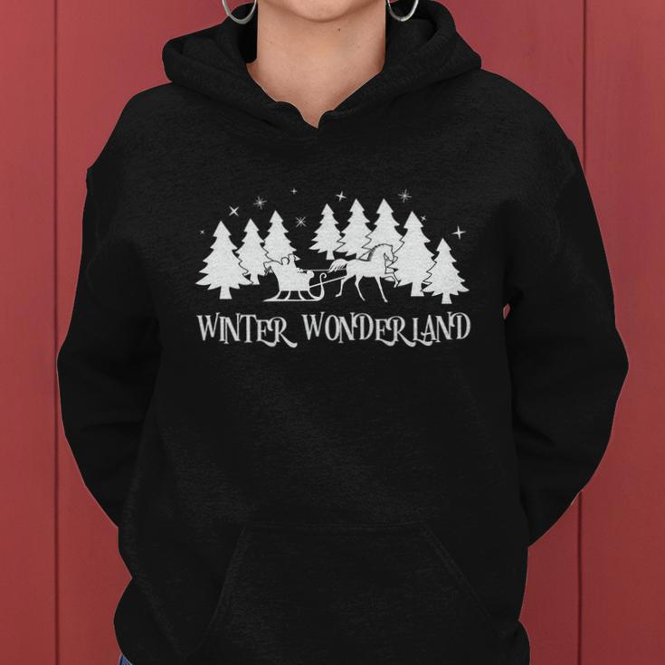 Winter Wonderland Reindeer Car Christmas Tree Pajama Xmas Gift Women Hoodie