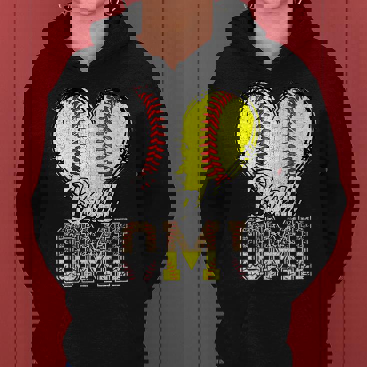 Womens Ball Omi Heart Baseball Softball Mothers Day Women Hoodie Womens Ball Omi Heart Baseball Softball Mothers Day Women Hoodie