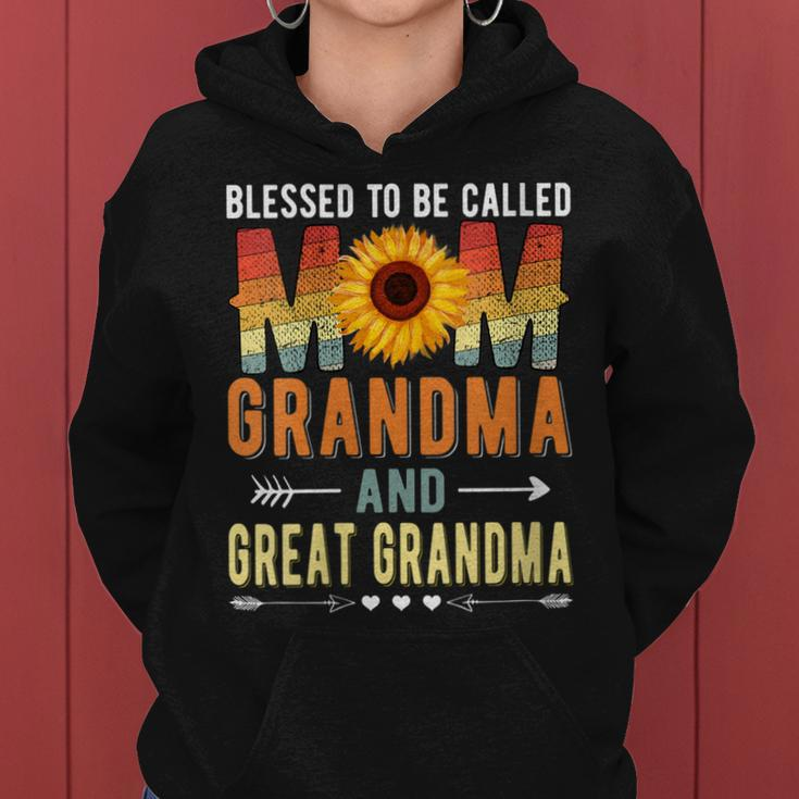 Womens Blessed To Be Called Mom Grandma Great Grandma Mothers Day Women Hoodie