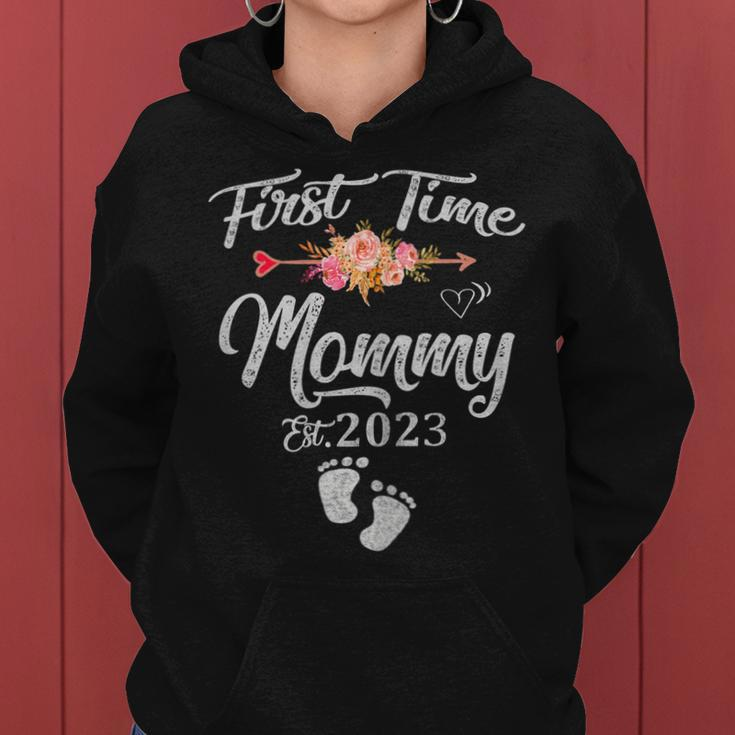 Womens First Time Mommy 2023 Mothers Day Soon To Be Mom Pregnancy Women Hoodie