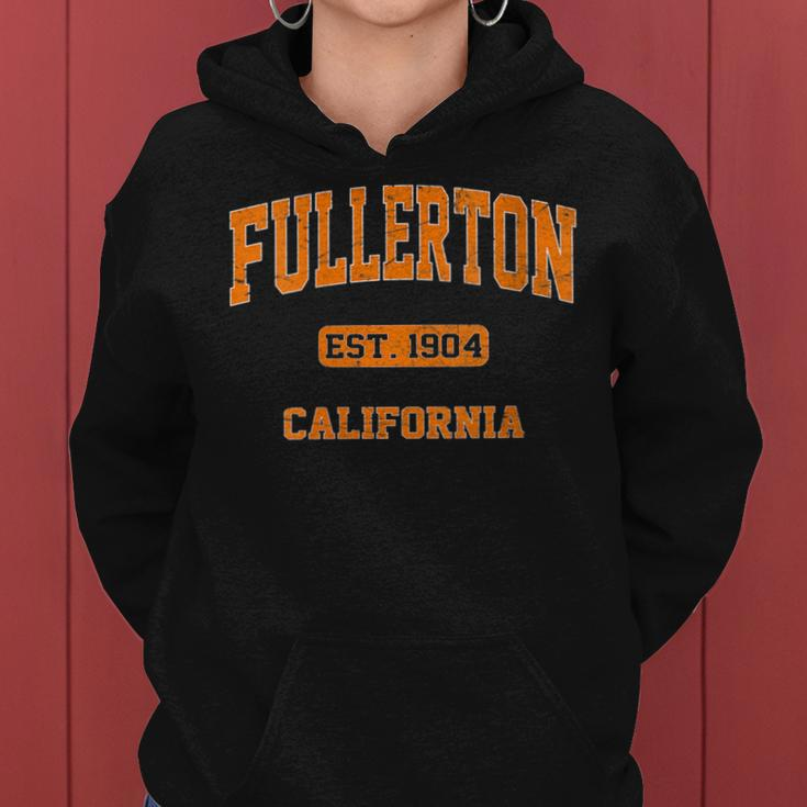 Womens Fullerton California Ca Vintage State Athletic Style Women Hoodie