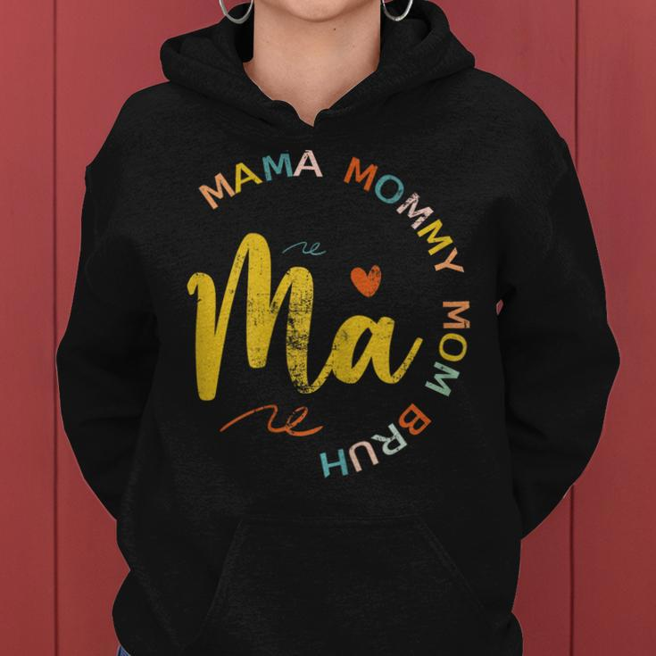 Womens Funny Mothers Day Ma Mama Mommy Mom Bruh Women Hoodie