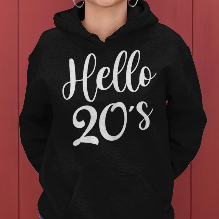 Womens Hello 20S Womens 20 Year Old 20Th Birthday Gift Bday Squad Women Hoodie