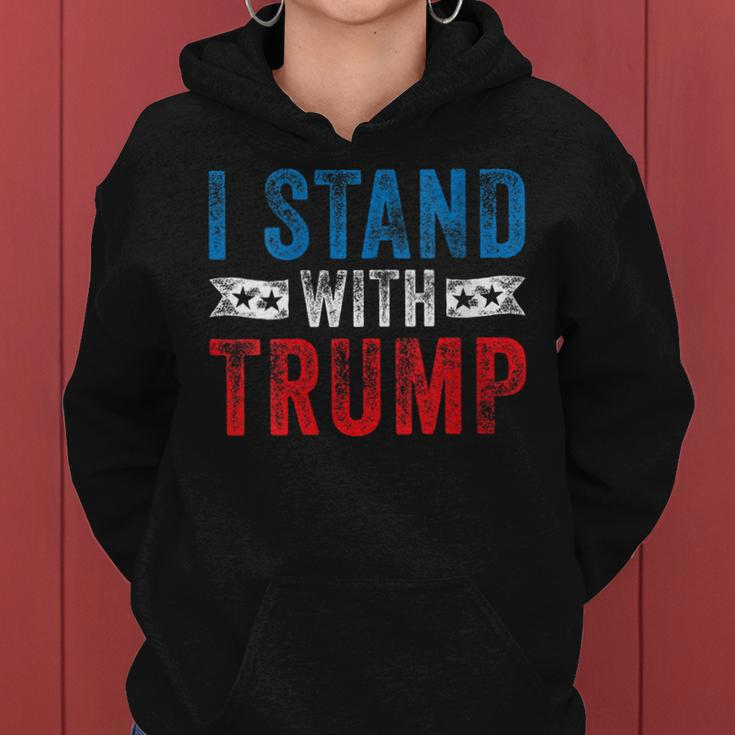 Womens I Stand With Trump 2020 Election Donald Maga Republican Gift Women Hoodie