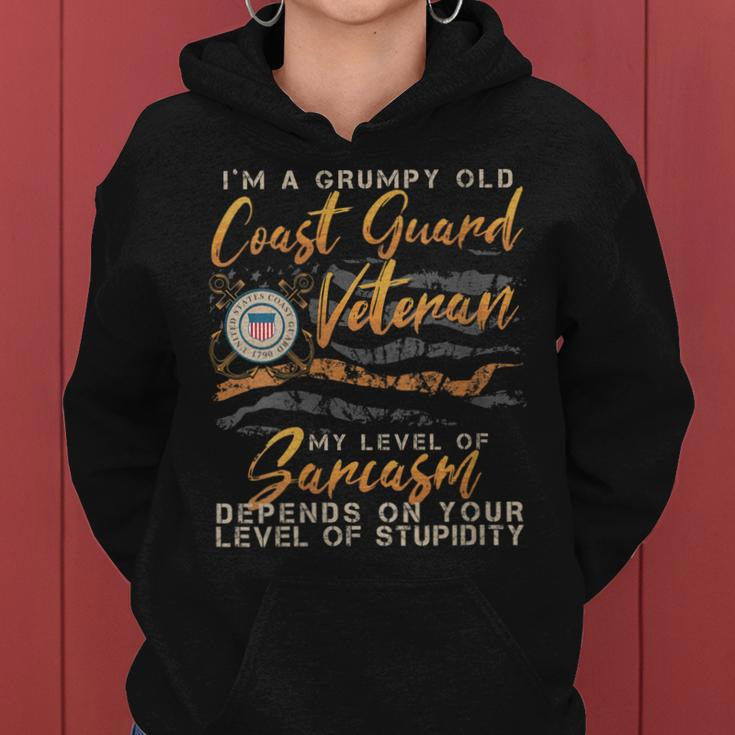 Womens Im A Grumpy Old Coast Guard Veteran Veteran Women Hoodie