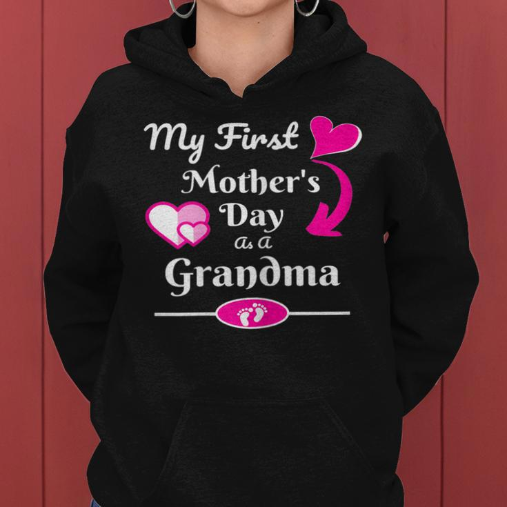 Womens My First Mothers Day As Grandma 2019 New Grandma Gift Shirt Women Hoodie