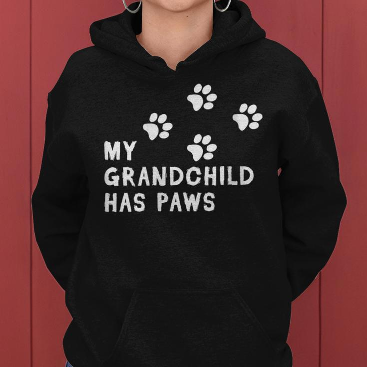 Womens My Grandchild Has Paws Dog Fur Parent Women Hoodie