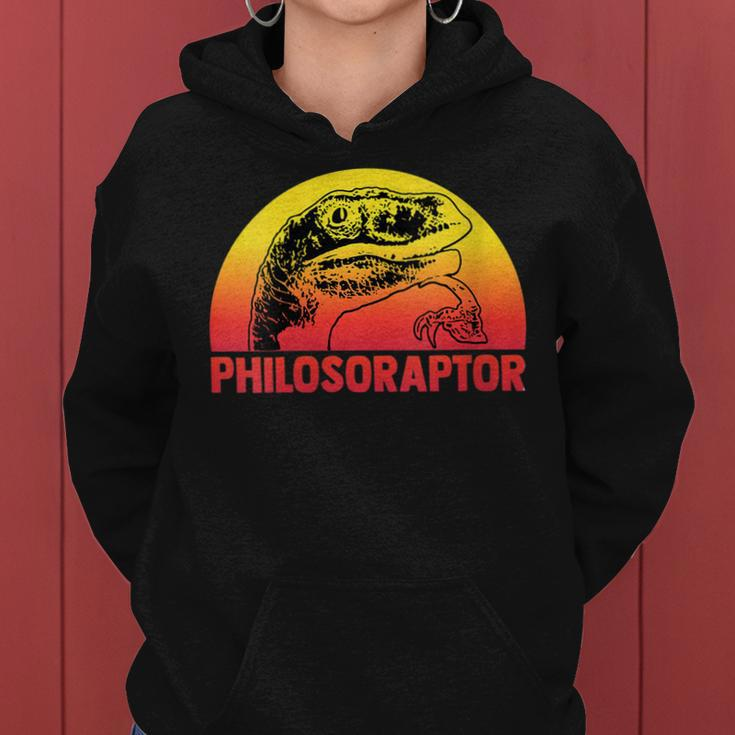 Womens Philosoraptor I Funny Saying Philosopher Women Hoodie