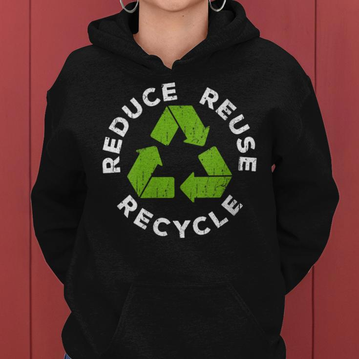 Womens Reduce Reuse Recycle Earth Day 2023 Women Hoodie