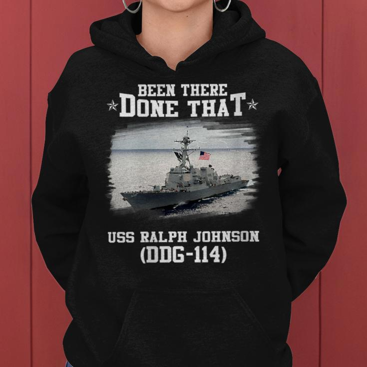 Womens Uss Ralph Johnson Ddg-114 Destroyer Class Veteran Father Day Women Hoodie