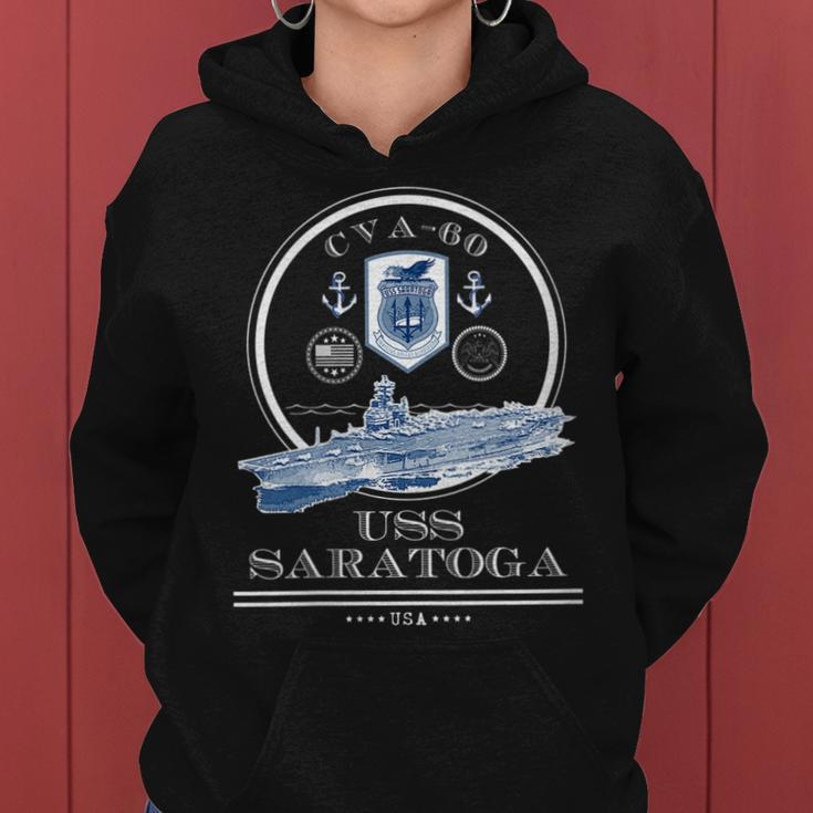 Womens Uss Saratoga Cva-60 Naval Ship Military Aircraft Carrier Women Hoodie