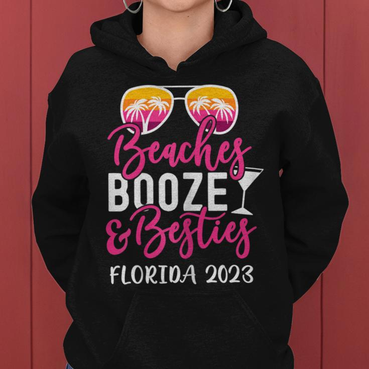 Womens Vacation Girls Trip Florida 2023 Beaches Booze And Besties Women Hoodie