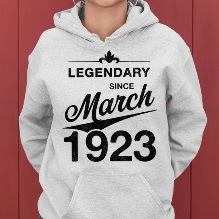 100 Geburtstag 100 Jahre Alt Legendär Seit März 1923 V2 Frauen Hoodie