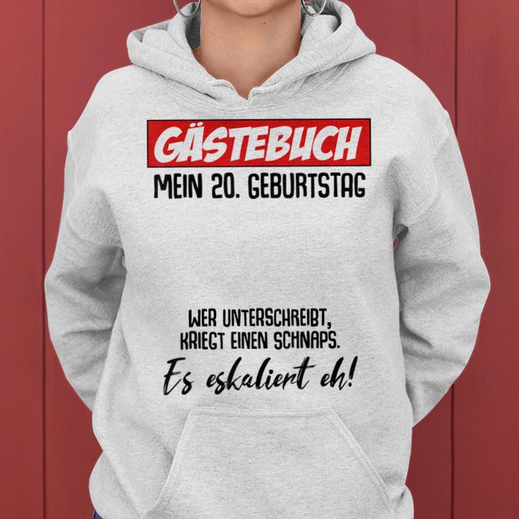 20 Geburtstag Mann Frau Party Gästebuch 20 Jahre Geschenk Frauen Hoodie