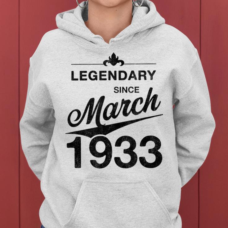 90 Geburtstag 90 Jahre Alt Legendär Seit März 1933 V2 Frauen Hoodie