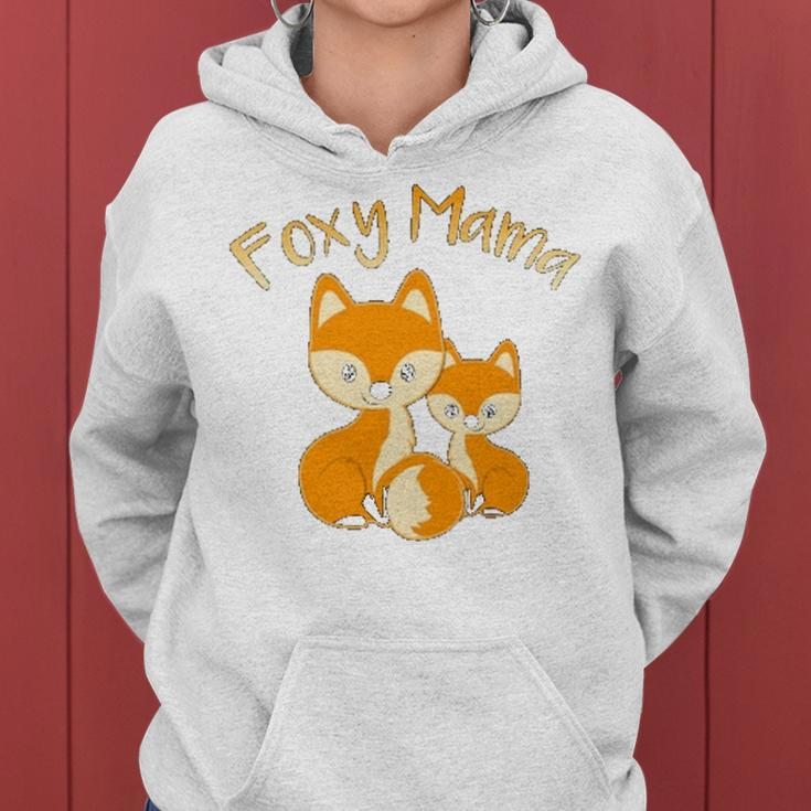 Foxy Mama Cute Fox Animal Lover Women Mom Mothers Day Gift Women Hoodie