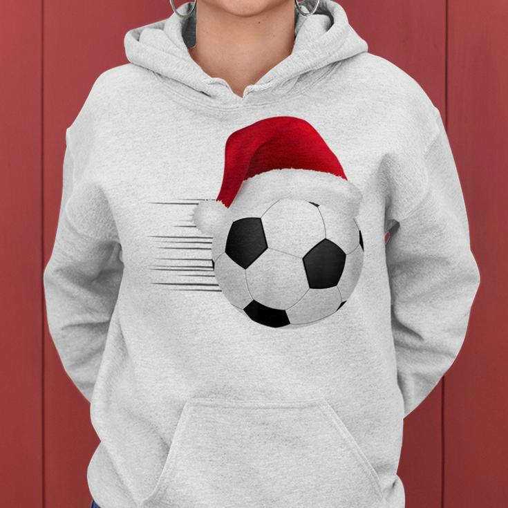 Fußball-Fußball-Weihnachtsball Weihnachtsmann-Lustige Frauen Hoodie