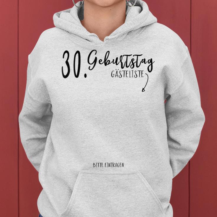 Geschenk Zum 30 Geburtstag Gästebuch Frauen Hoodie