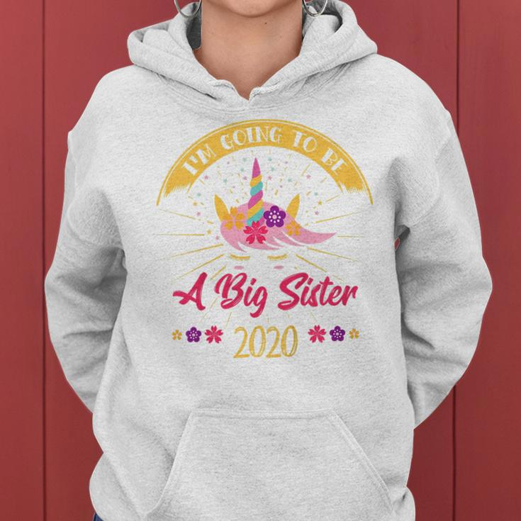 Kids Im Going To Be A Big Sister 2020 Toddler Unicorn Promoted Women Hoodie