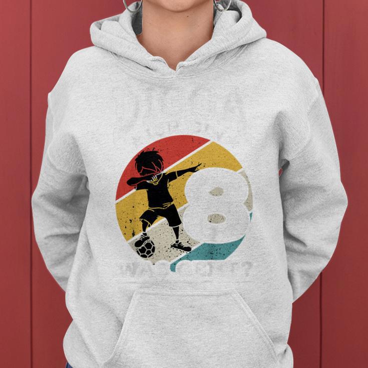 Kinder 8 Geburtstag Fussball Dabbing 8 Jahre Junge Frauen Hoodie