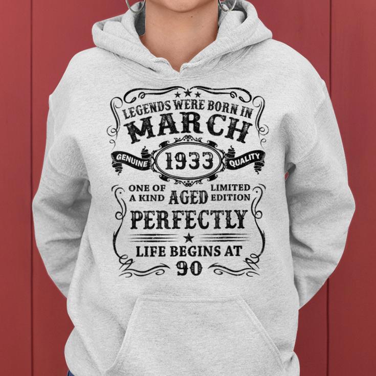 Legenden Wurden Im März 1933 Geschenk 90 Geburtstag Mann V7 Frauen Hoodie