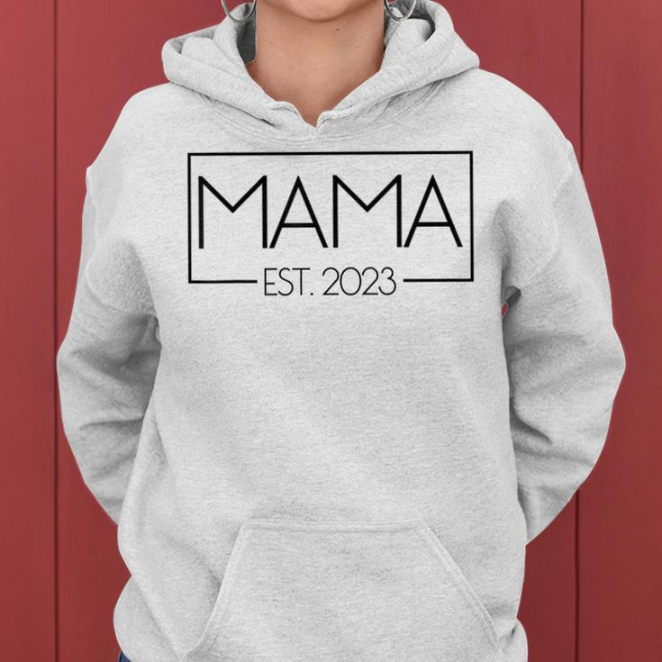 Mama Est 2023 Werdende Mutter Schwangere Geschenk Neue Mama Frauen Hoodie