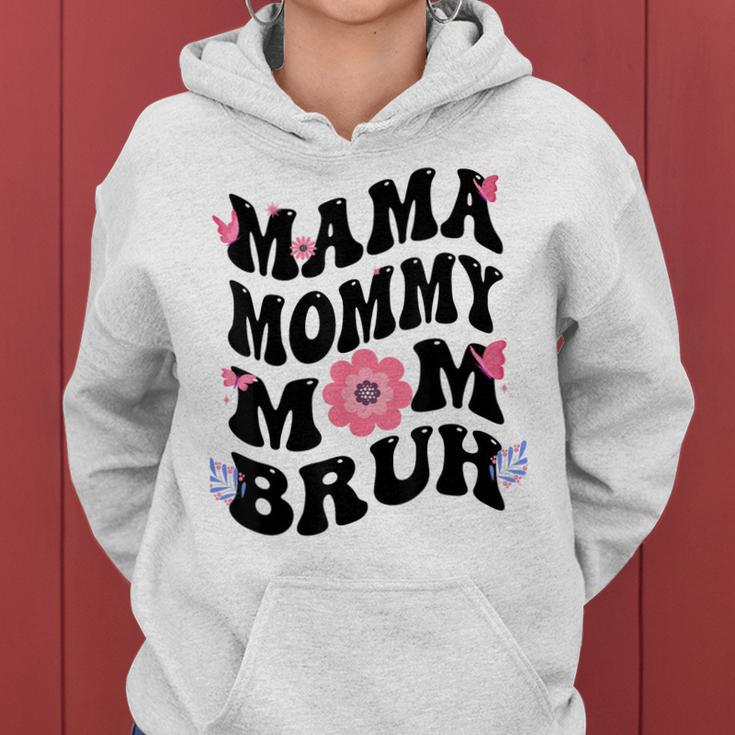 Mama Mommy Mom Bruh Mothers Day Groovy Vintage Funny Mother Women Hoodie