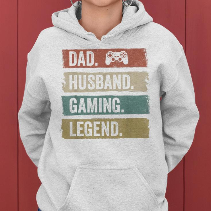 Papa Ehemann Gaming Legende Vintage Videospieler Papa Vater Frauen Hoodie
