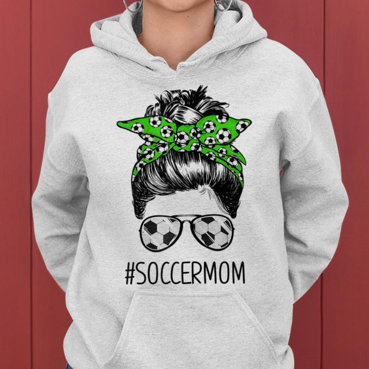 Ph Messy Bun Soccer Mom Mothers Day Soccer Players Gift For Womens Women Hoodie