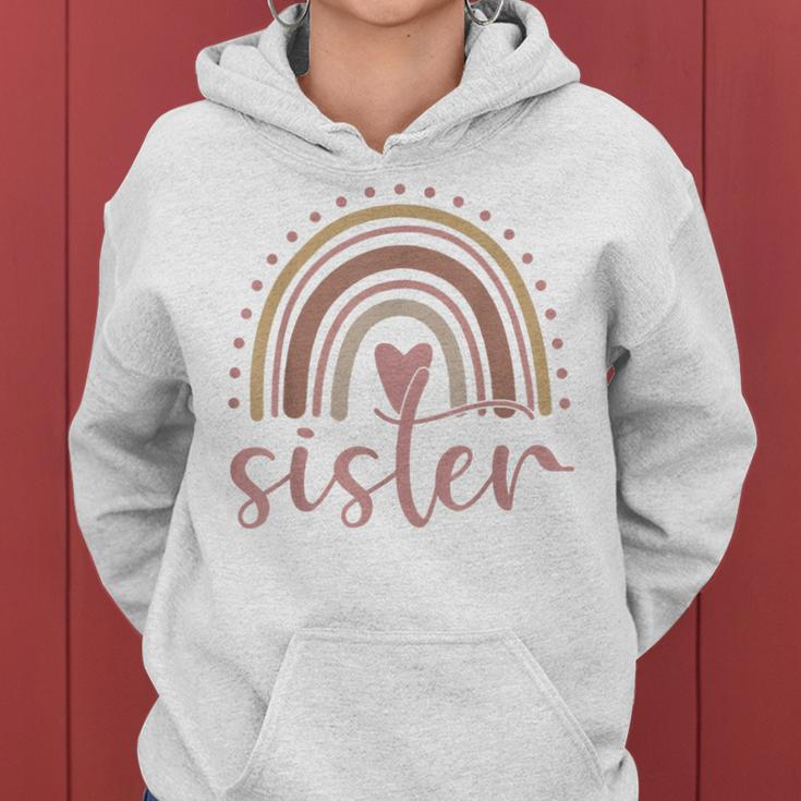 Sister Of Little Miss Onederful First Birthday Boho Rainbow Women Hoodie