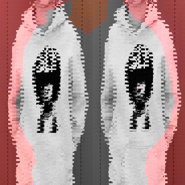 Sly Stone Portrait Tshirt Women Hoodie Graphic Print Hooded Sweatshirt