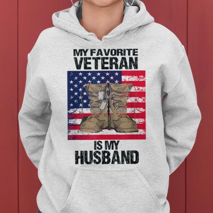 Veteran Husband Veterans Day Spouse Wife Army Of A Veteran Women Hoodie