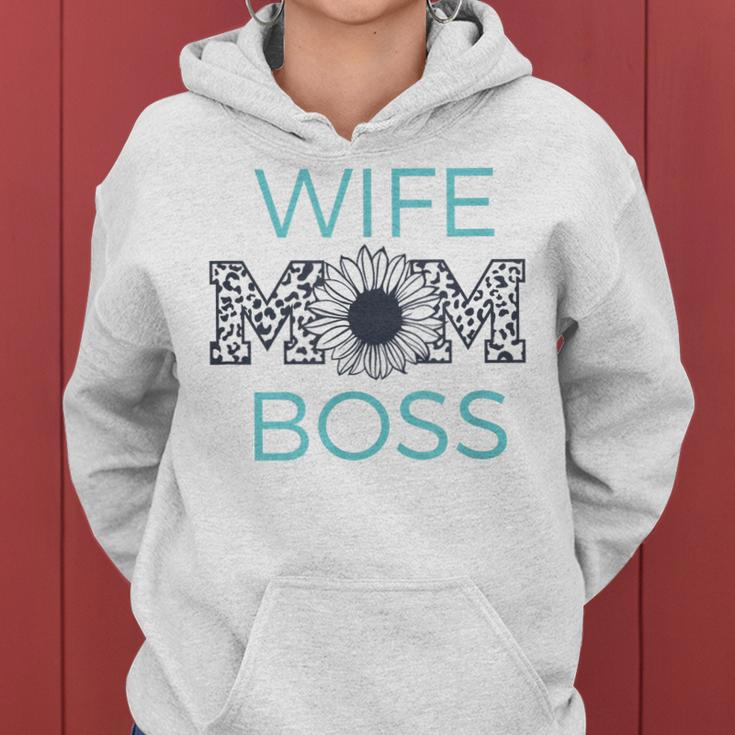 Wife Mom Boss Funny Mommy Wifey Happy Mothers Day Gift Women Hoodie