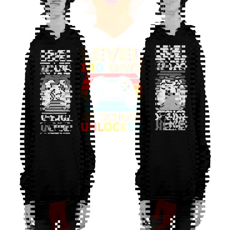 100 Day Of School Funny Gamer Video Games Boys 100Th Day V2 Youth Hoodie