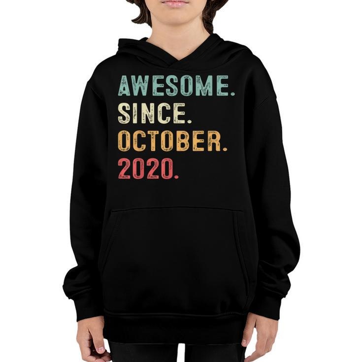 2 Years Old Gift Awesome Since October 2020 2Nd Birthday Boy  V2 Youth Hoodie